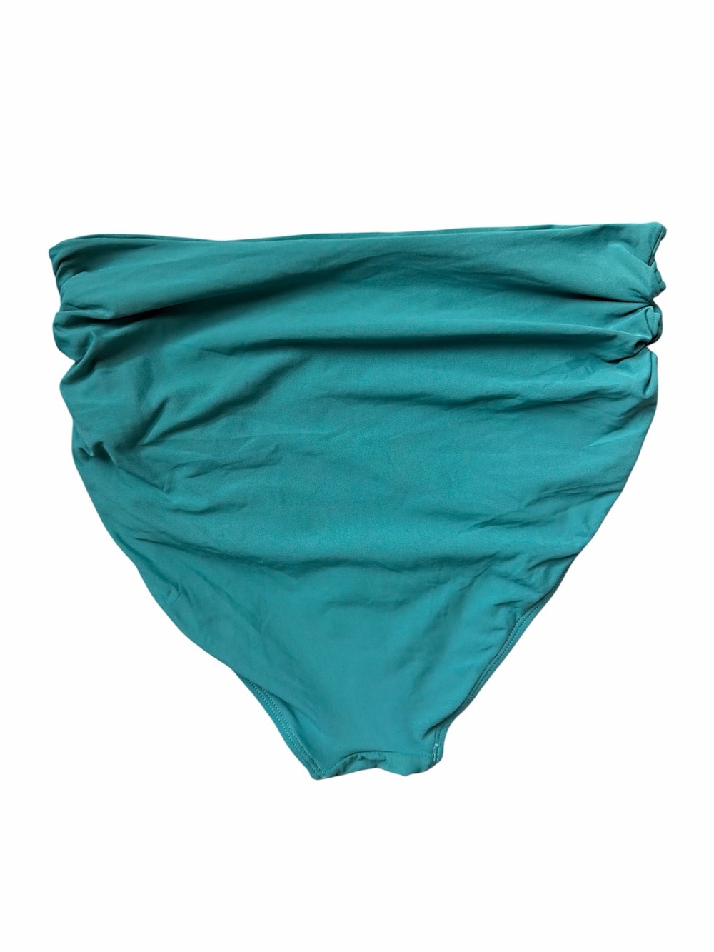 Anne Cole Teal High Waist Ruched Bikini Bottoms Medium NWT - Picture 2 of 3
